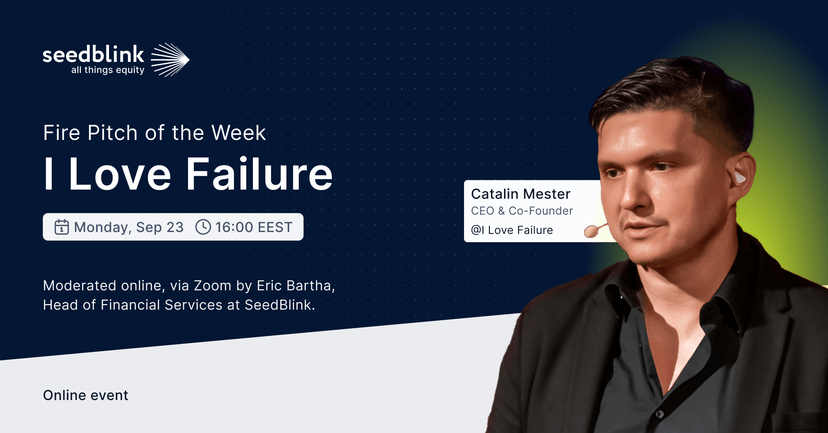 I Love Failure pitches next at the Fire Pitch of the Week – on Monday, September 23rd